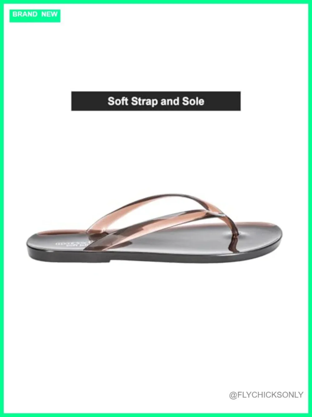 Jelly Flip Flops Ultra-Soft Thong Sandals Waterproof Non-Slip Beach Pool Summer